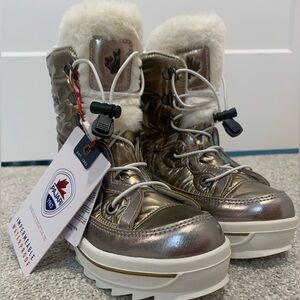 Pajar Kids Metallic Silver Snow Boots